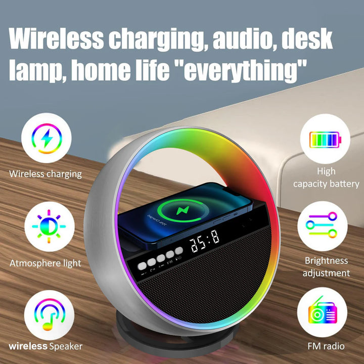 Multifunction RGB Night Light Wireless Charger Bluetooth-compatible Speaker